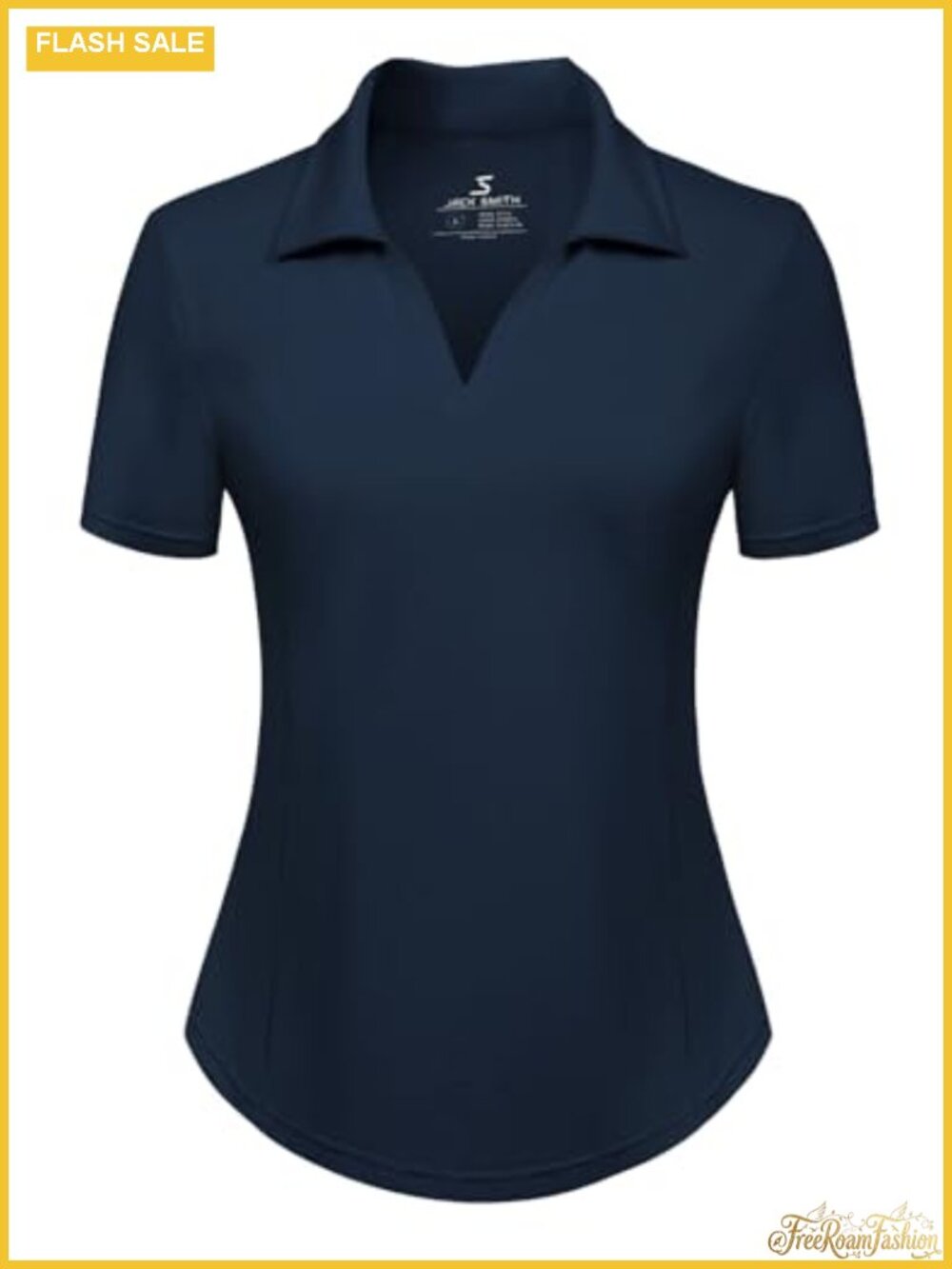 Women's Golf Polo Shirt V Neck Short Sleeve Sun Protection Moisture Wicking